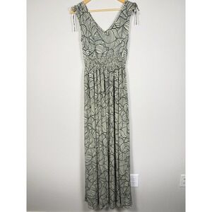 Long Elegant Legs Tropical Palm Green Maxi Womens Small Casual Resort Tall Comfy